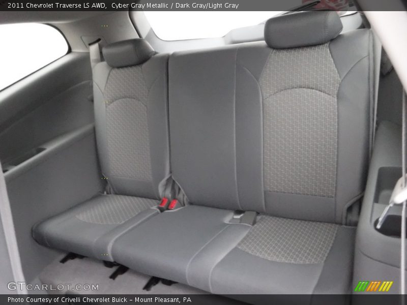 Cyber Gray Metallic / Dark Gray/Light Gray 2011 Chevrolet Traverse LS AWD