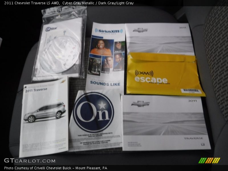Cyber Gray Metallic / Dark Gray/Light Gray 2011 Chevrolet Traverse LS AWD