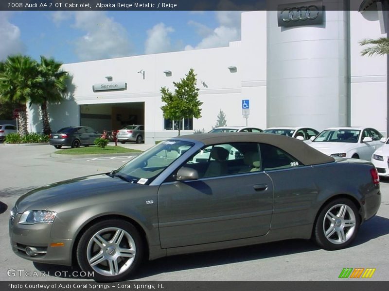 Alpaka Beige Metallic / Beige 2008 Audi A4 2.0T Cabriolet