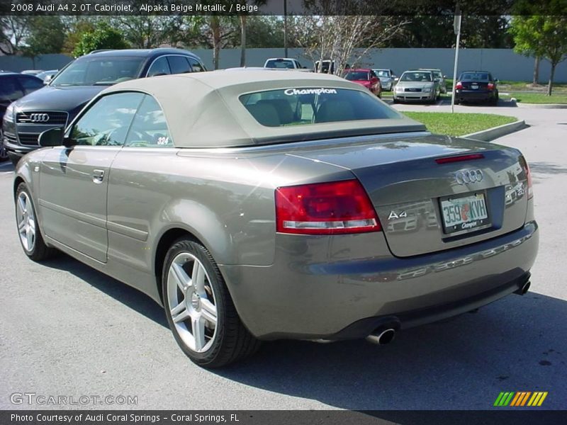 Alpaka Beige Metallic / Beige 2008 Audi A4 2.0T Cabriolet