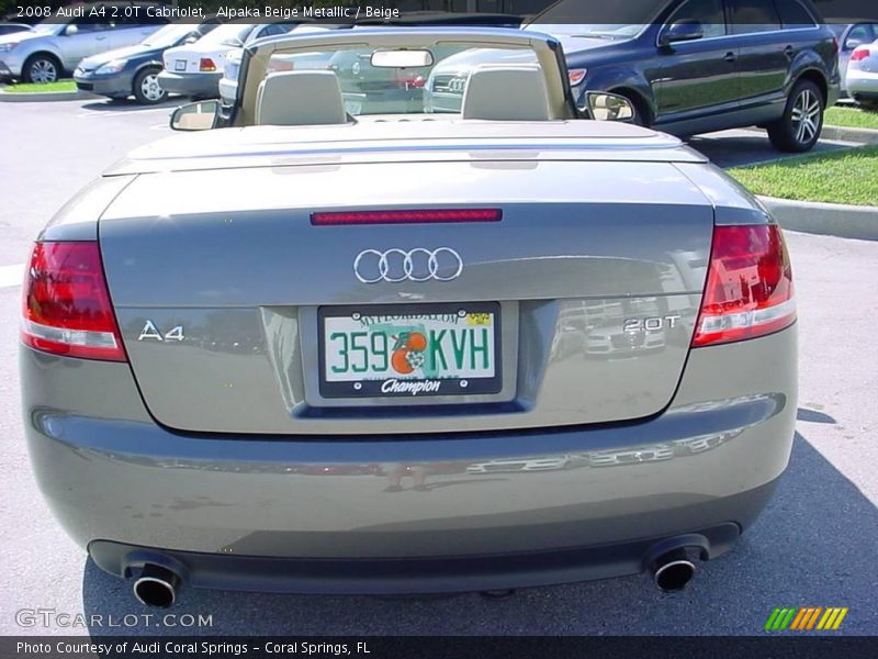 Alpaka Beige Metallic / Beige 2008 Audi A4 2.0T Cabriolet