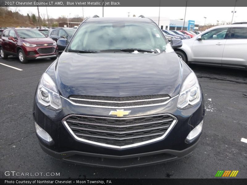 Blue Velvet Metallic / Jet Black 2017 Chevrolet Equinox LT AWD
