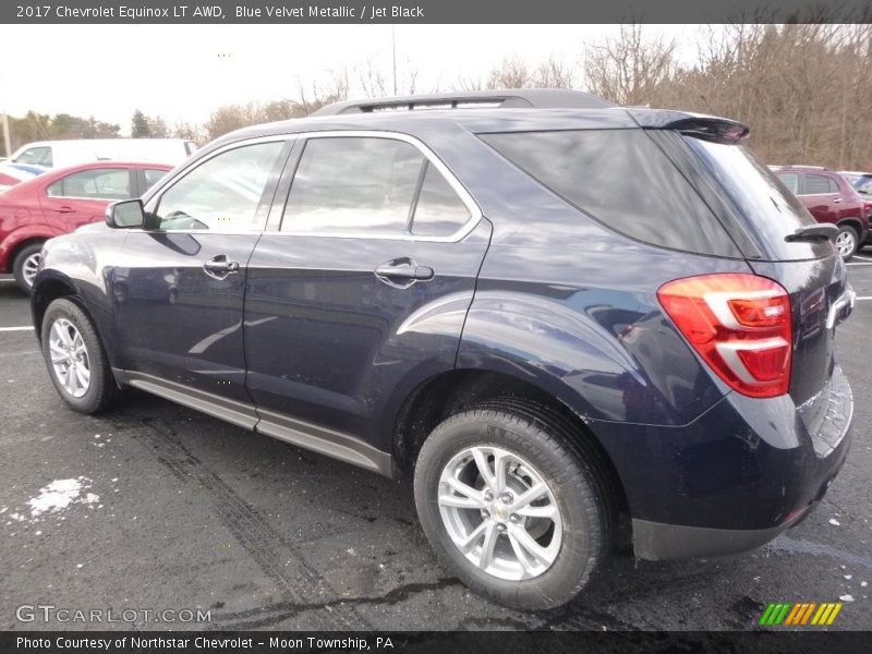 Blue Velvet Metallic / Jet Black 2017 Chevrolet Equinox LT AWD