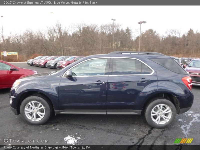 Blue Velvet Metallic / Jet Black 2017 Chevrolet Equinox LT AWD