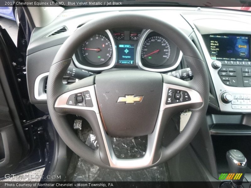 Blue Velvet Metallic / Jet Black 2017 Chevrolet Equinox LT AWD