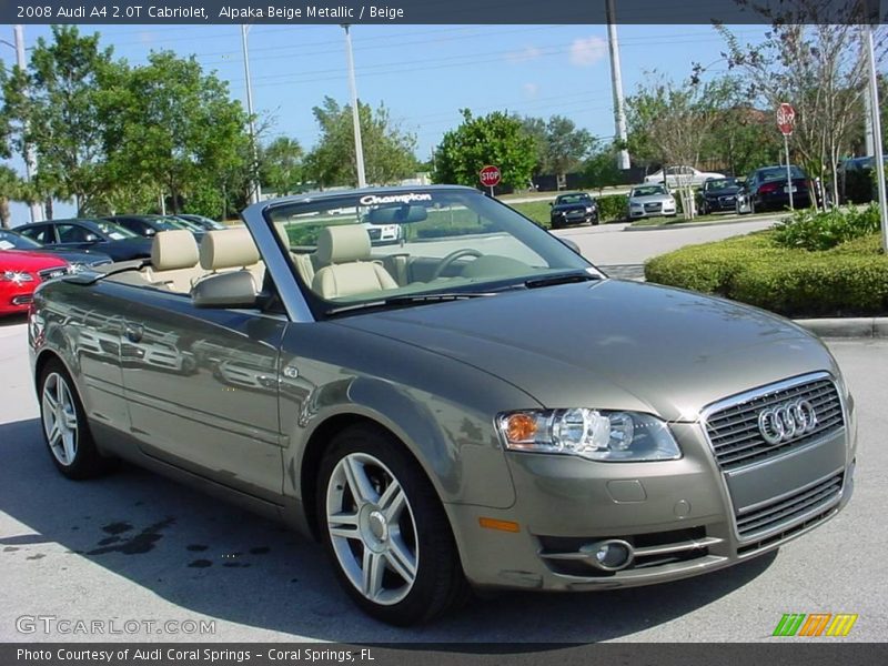 Alpaka Beige Metallic / Beige 2008 Audi A4 2.0T Cabriolet