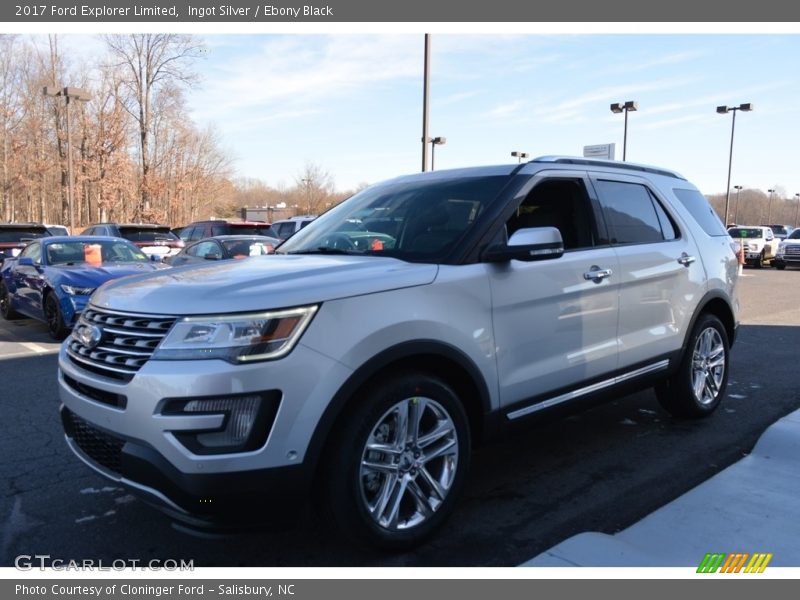 Ingot Silver / Ebony Black 2017 Ford Explorer Limited