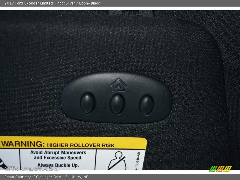 Ingot Silver / Ebony Black 2017 Ford Explorer Limited
