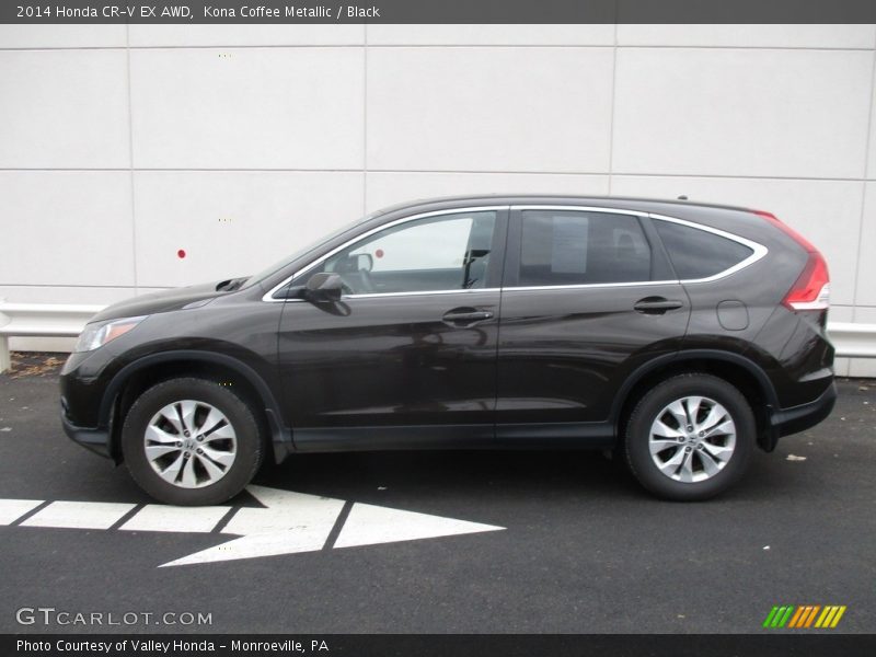 Kona Coffee Metallic / Black 2014 Honda CR-V EX AWD