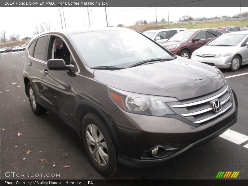 Kona Coffee Metallic / Black 2014 Honda CR-V EX AWD