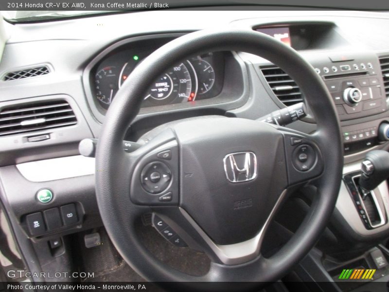 Kona Coffee Metallic / Black 2014 Honda CR-V EX AWD
