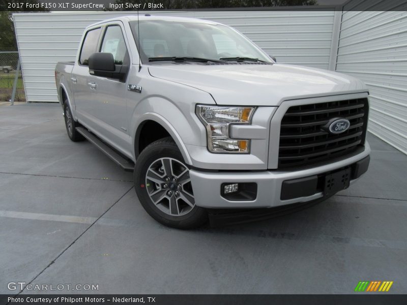 Ingot Silver / Black 2017 Ford F150 XLT SuperCrew