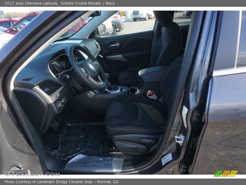 Granite Crystal Metallic / Black 2017 Jeep Cherokee Latitude