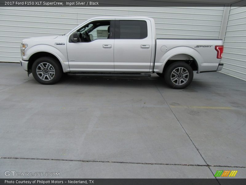 Ingot Silver / Black 2017 Ford F150 XLT SuperCrew