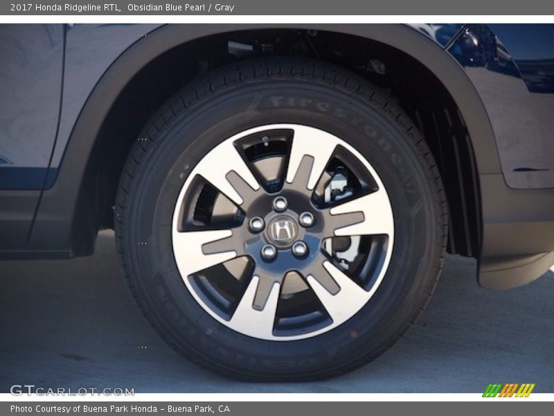 Obsidian Blue Pearl / Gray 2017 Honda Ridgeline RTL