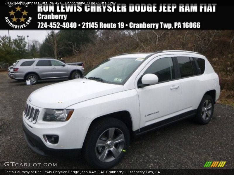 Bright White / Dark Slate Gray 2017 Jeep Compass Latitude 4x4
