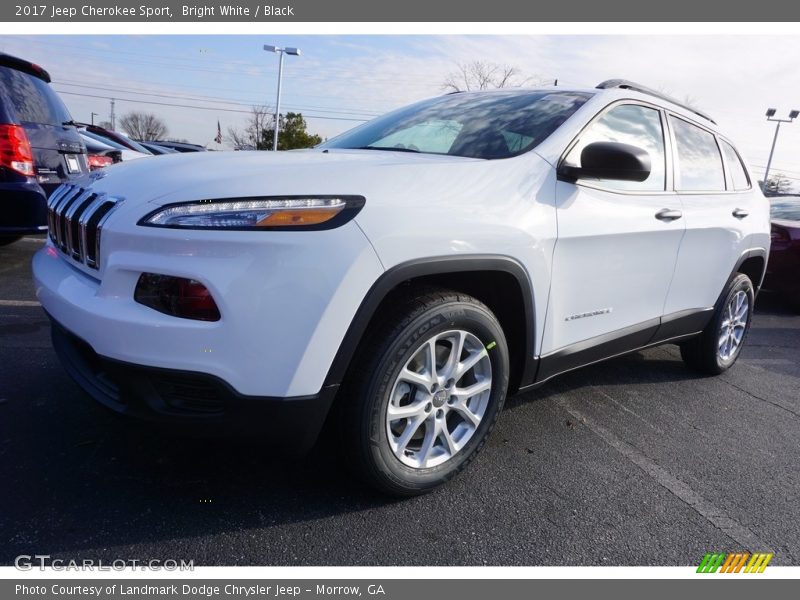 Bright White / Black 2017 Jeep Cherokee Sport