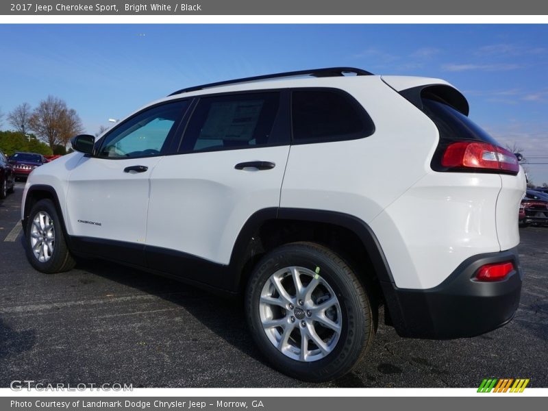 Bright White / Black 2017 Jeep Cherokee Sport