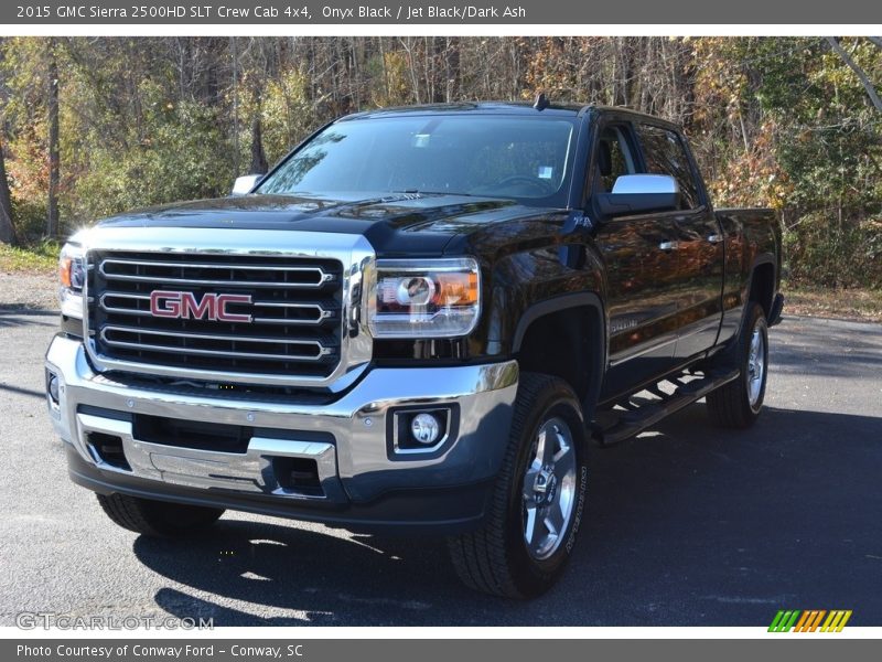 Onyx Black / Jet Black/Dark Ash 2015 GMC Sierra 2500HD SLT Crew Cab 4x4