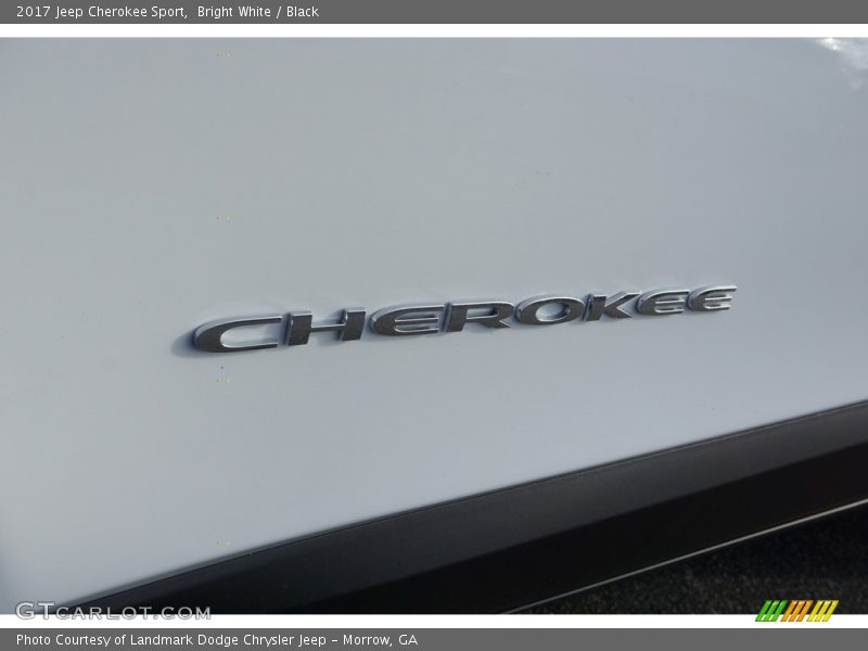 Bright White / Black 2017 Jeep Cherokee Sport