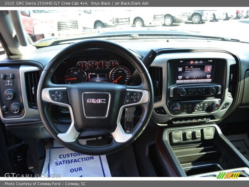 Onyx Black / Jet Black/Dark Ash 2015 GMC Sierra 2500HD SLT Crew Cab 4x4