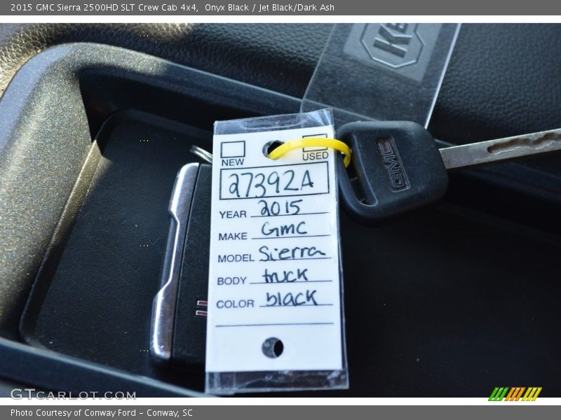 Onyx Black / Jet Black/Dark Ash 2015 GMC Sierra 2500HD SLT Crew Cab 4x4