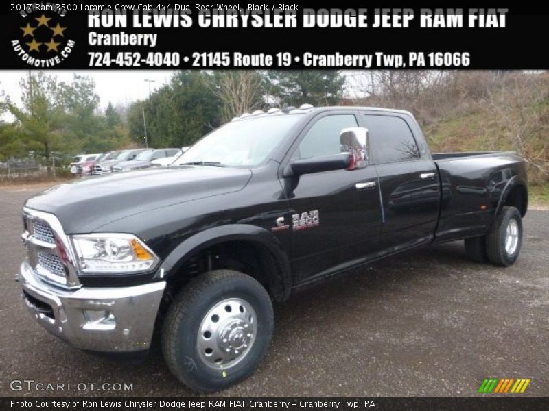 Black / Black 2017 Ram 3500 Laramie Crew Cab 4x4 Dual Rear Wheel