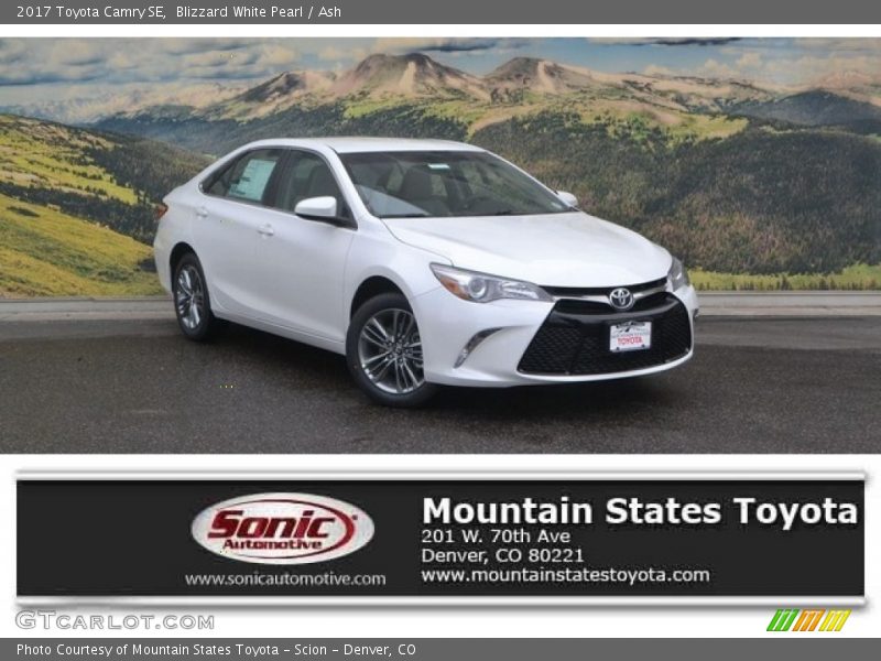 Blizzard White Pearl / Ash 2017 Toyota Camry SE