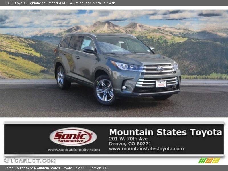 Alumina Jade Metallic / Ash 2017 Toyota Highlander Limited AWD