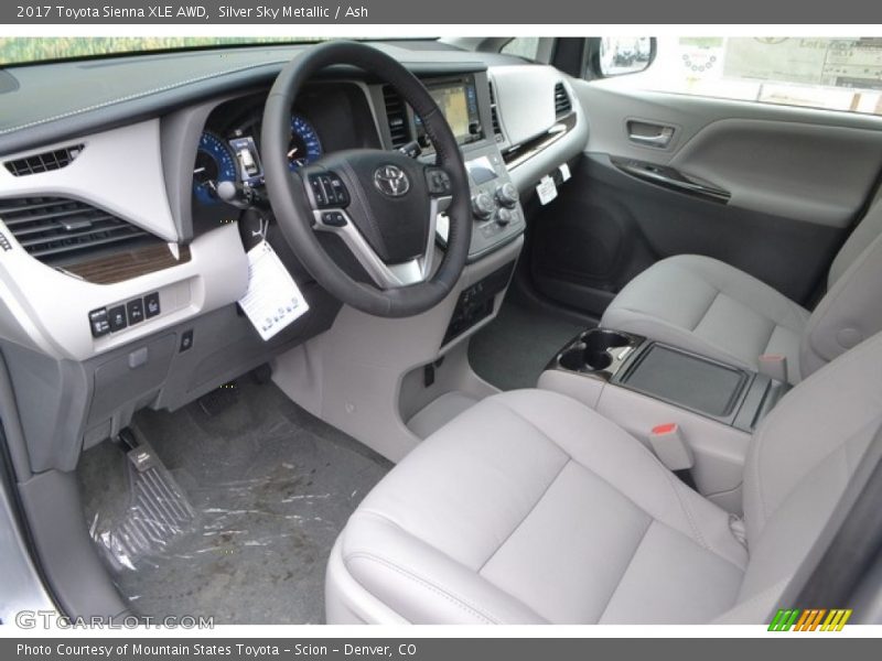 Silver Sky Metallic / Ash 2017 Toyota Sienna XLE AWD