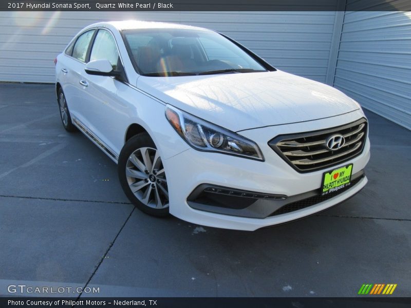 Quartz White Pearl / Black 2017 Hyundai Sonata Sport