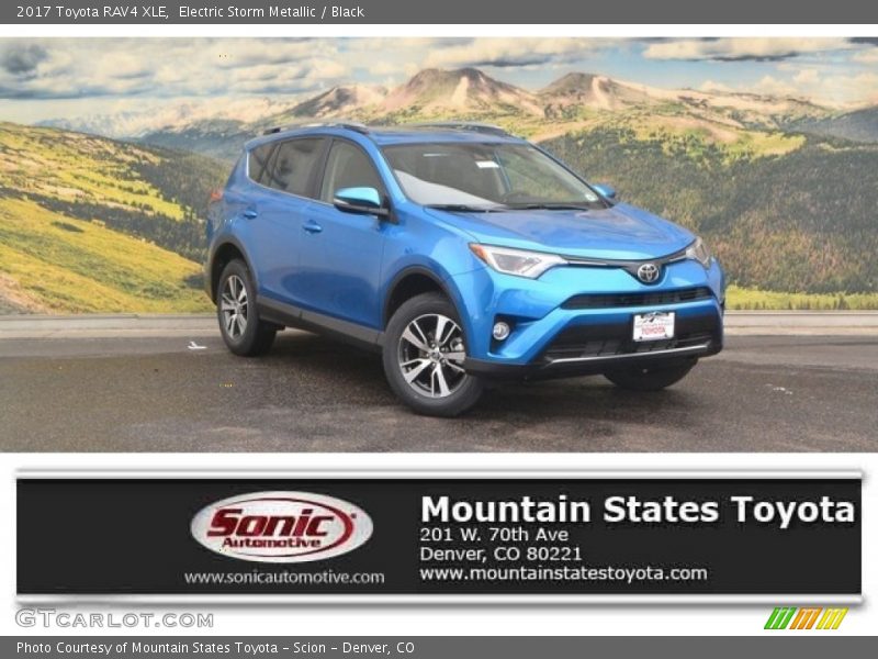 Electric Storm Metallic / Black 2017 Toyota RAV4 XLE