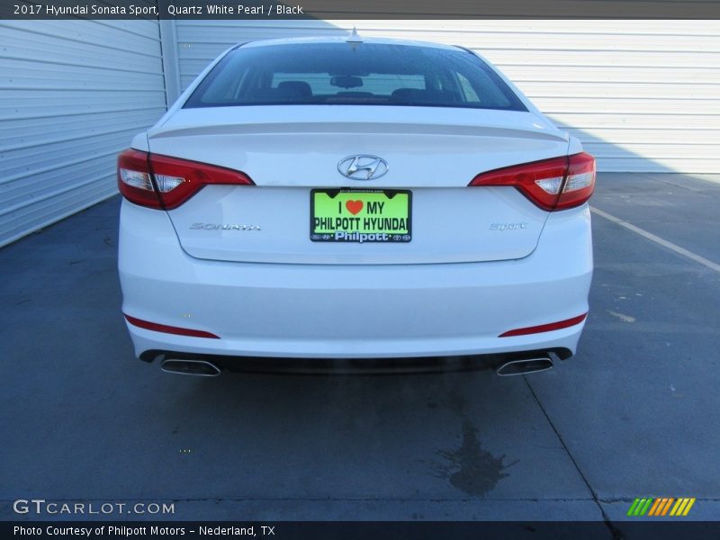 Quartz White Pearl / Black 2017 Hyundai Sonata Sport