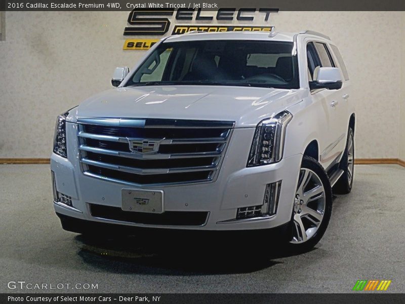 Crystal White Tricoat / Jet Black 2016 Cadillac Escalade Premium 4WD