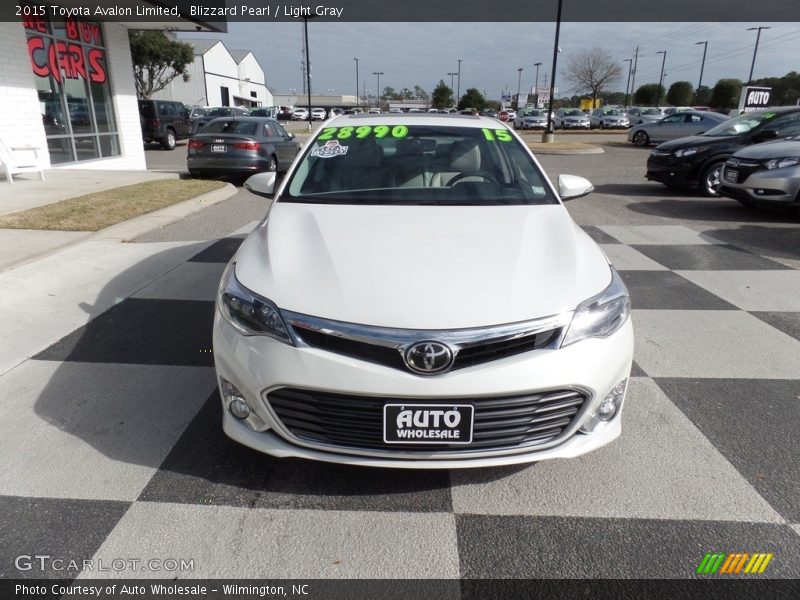 Blizzard Pearl / Light Gray 2015 Toyota Avalon Limited