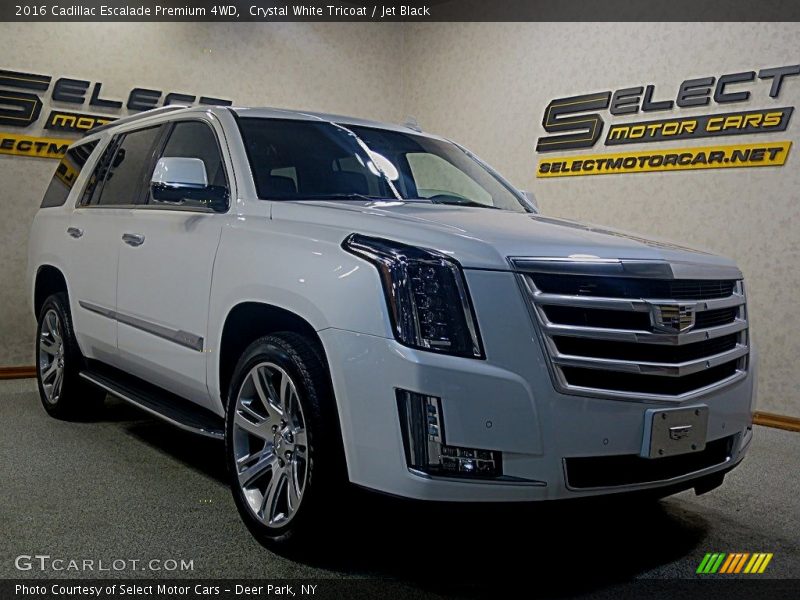 Crystal White Tricoat / Jet Black 2016 Cadillac Escalade Premium 4WD