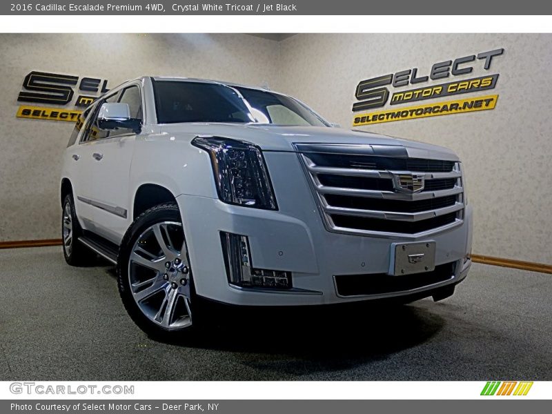 Crystal White Tricoat / Jet Black 2016 Cadillac Escalade Premium 4WD