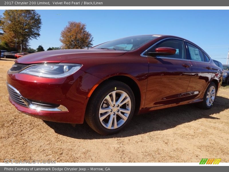 Velvet Red Pearl / Black/Linen 2017 Chrysler 200 Limited