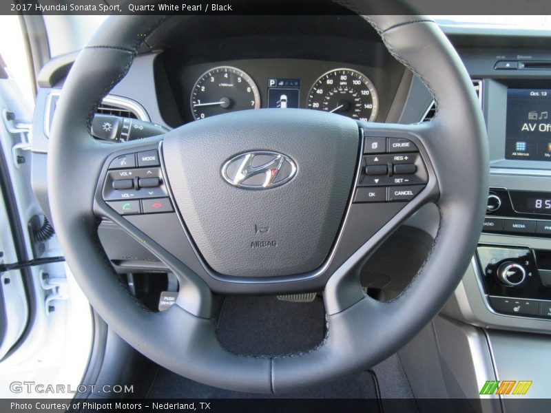 Quartz White Pearl / Black 2017 Hyundai Sonata Sport