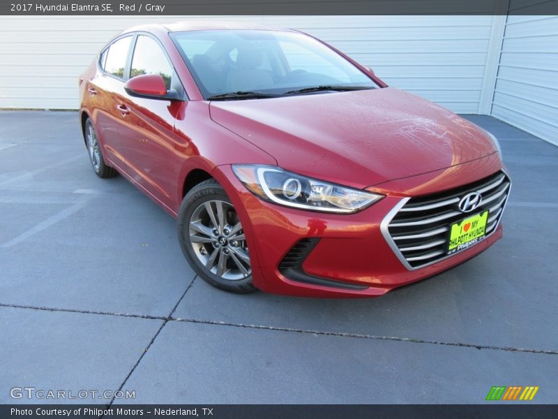 Red / Gray 2017 Hyundai Elantra SE