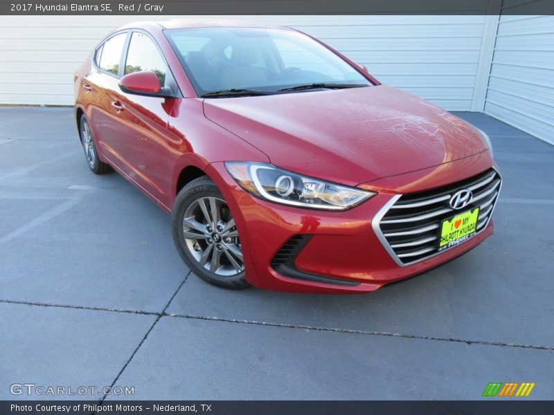 Red / Gray 2017 Hyundai Elantra SE