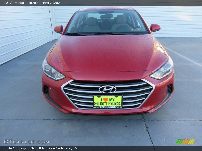 Red / Gray 2017 Hyundai Elantra SE