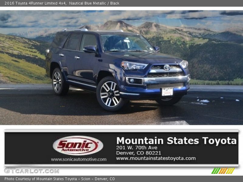 Nautical Blue Metallic / Black 2016 Toyota 4Runner Limited 4x4