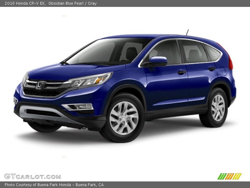 Obsidian Blue Pearl / Gray 2016 Honda CR-V EX