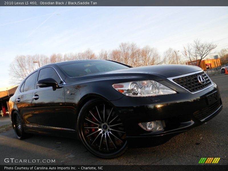 Obsidian Black / Black/Saddle Tan 2010 Lexus LS 460