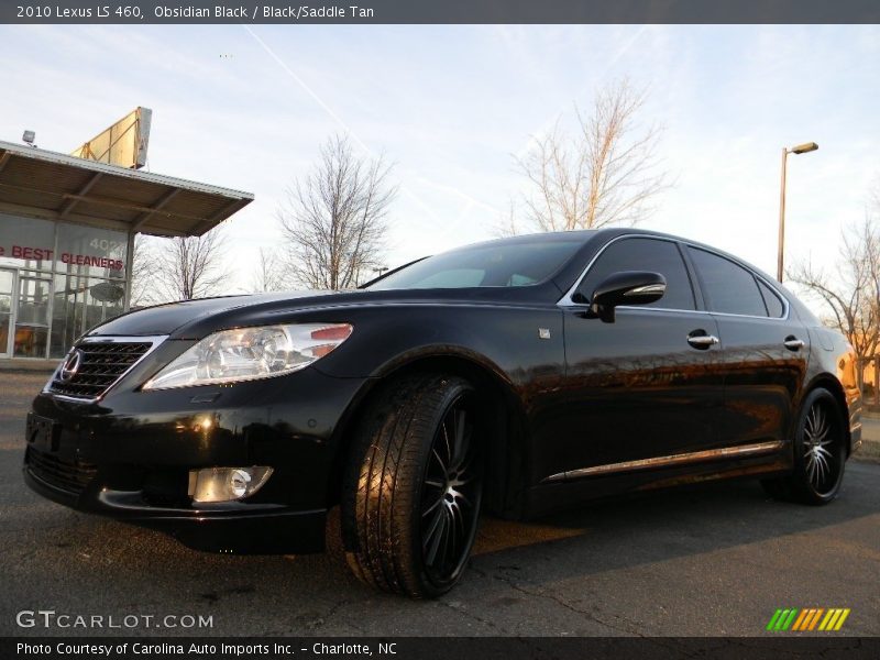 Obsidian Black / Black/Saddle Tan 2010 Lexus LS 460