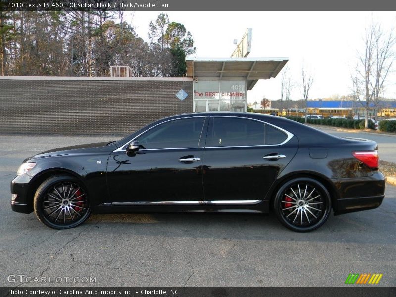 Obsidian Black / Black/Saddle Tan 2010 Lexus LS 460