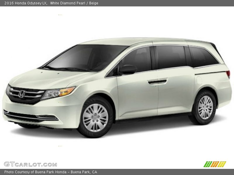 White Diamond Pearl / Beige 2016 Honda Odyssey LX