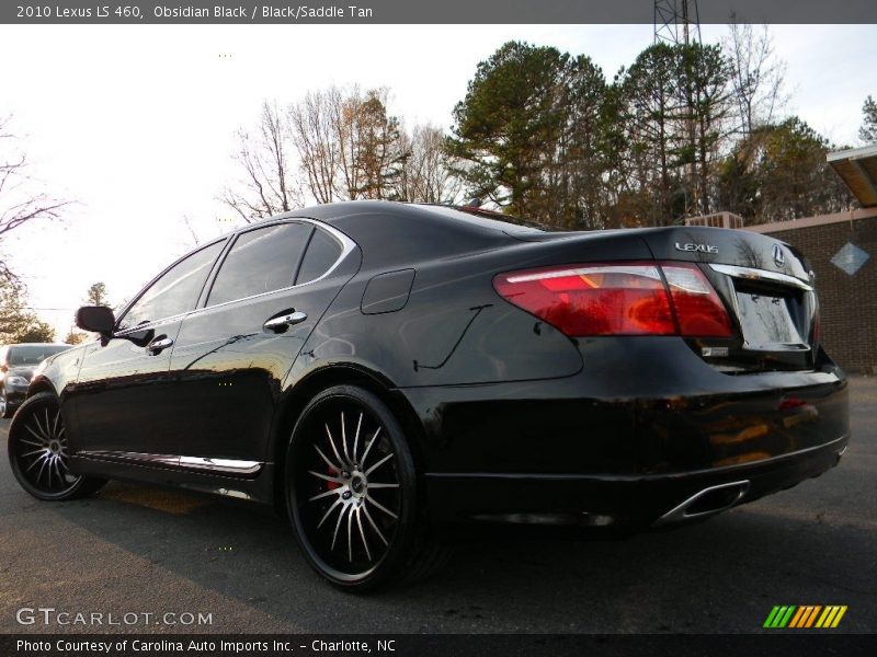 Obsidian Black / Black/Saddle Tan 2010 Lexus LS 460