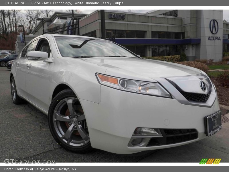 White Diamond Pearl / Taupe 2010 Acura TL 3.7 SH-AWD Technology